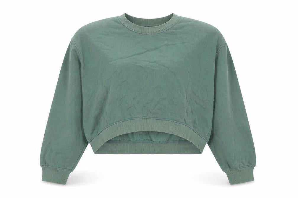 Zara Womens Green Cotton Pullover Sweatshirt Size M Pullover