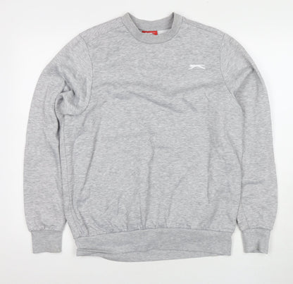 Slazenger Mens Grey Polyester Pullover Sweatshirt Size S