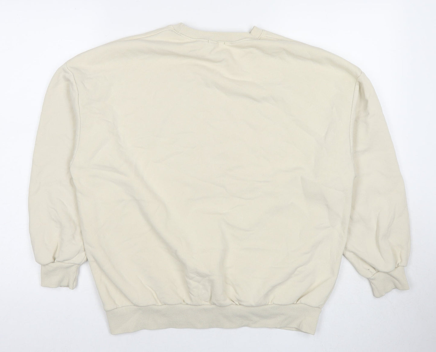 Amber Womens Beige Cotton Pullover Sweatshirt Size M Pullover - New York Jets