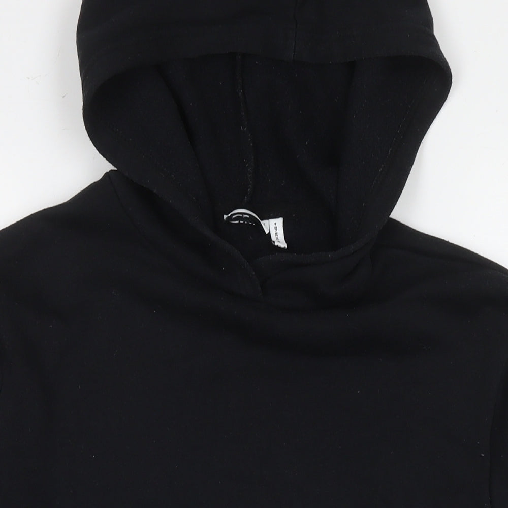 ASOS Womens Black Cotton Pullover Sweatshirt Size 8 Pullover