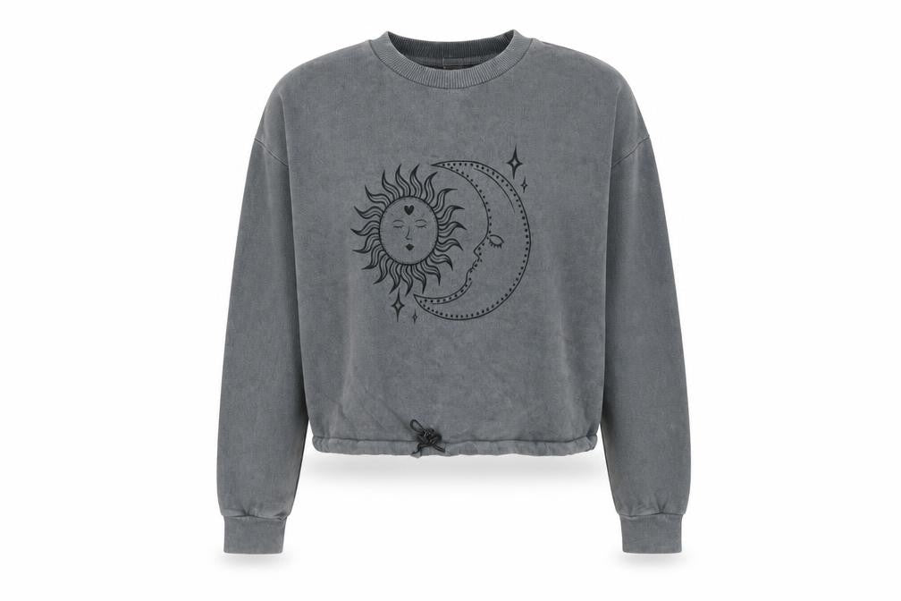 Skinny Dip Womens Grey Cotton Pullover Sweatshirt Size 8 Pullover
