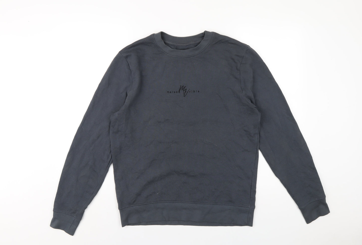 River Island Mens Grey Cotton Pullover Sweatshirt Size S