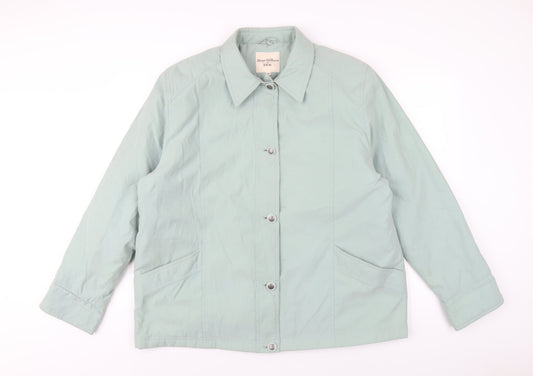 EWM Womens Green Jacket Coat Size 20 Button