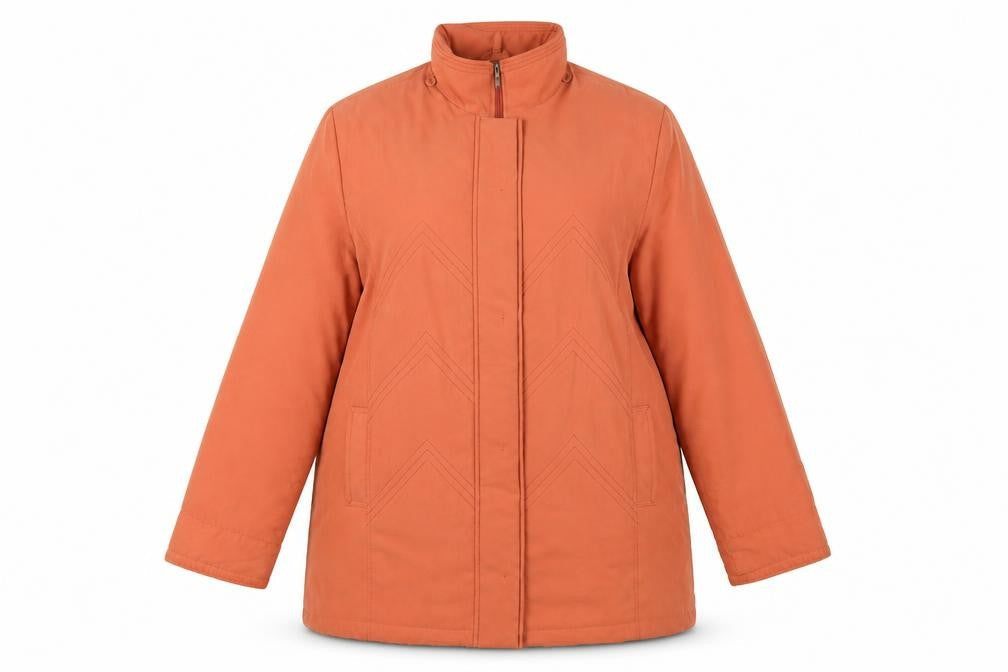 Klass Womens Orange Jacket Coat Size XL Zip