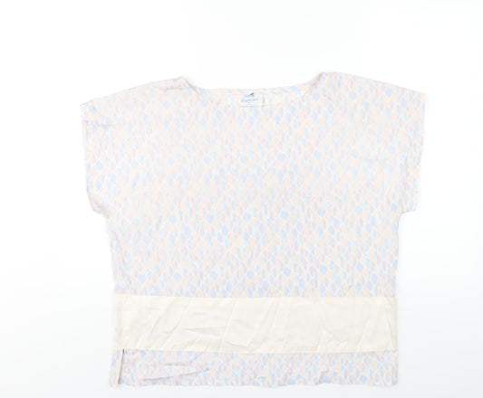 Wallis Womens Multicoloured Geometric Polyester Basic T-Shirt Size 14 Round Neck