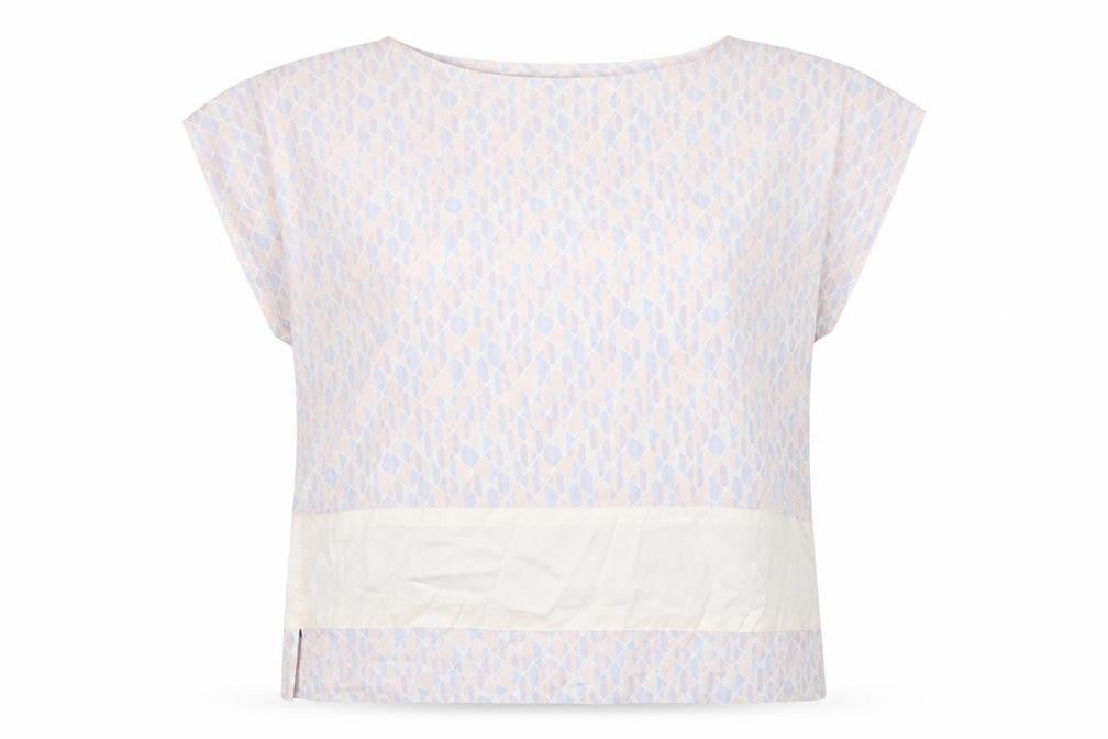Wallis Womens Multicoloured Geometric Polyester Basic T-Shirt Size 14 Round Neck