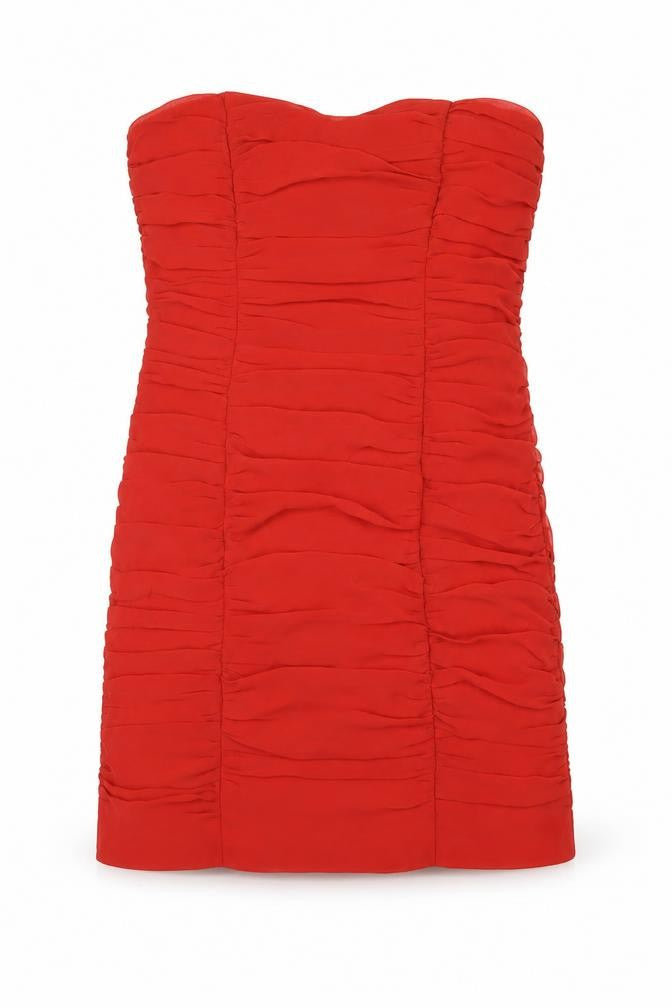 H&M Womens Orange Polyester Mini Size 10 Sweetheart Zip