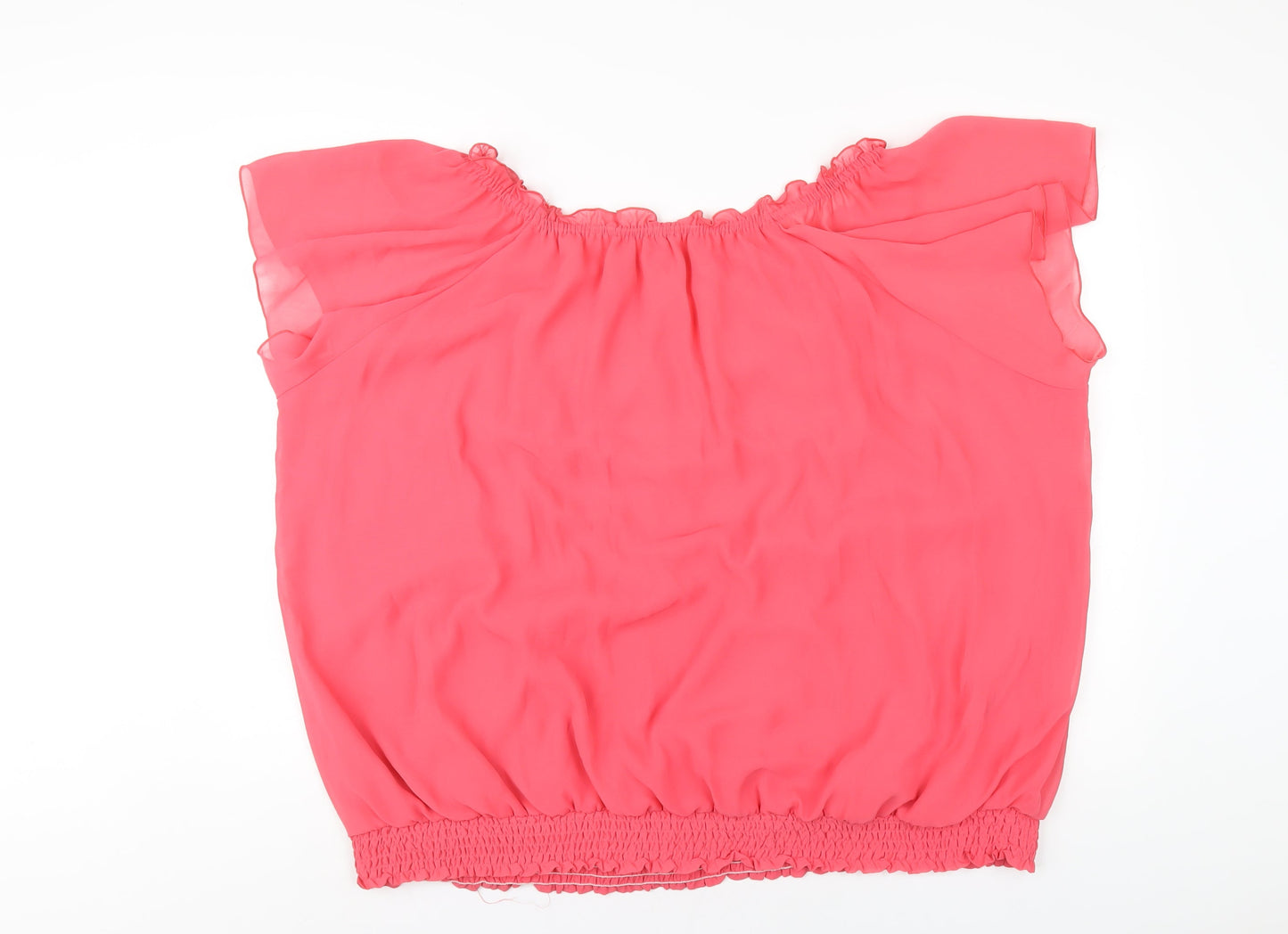 Joanna Hope Womens Pink Polyester Basic T-Shirt Size 30 Scoop Neck