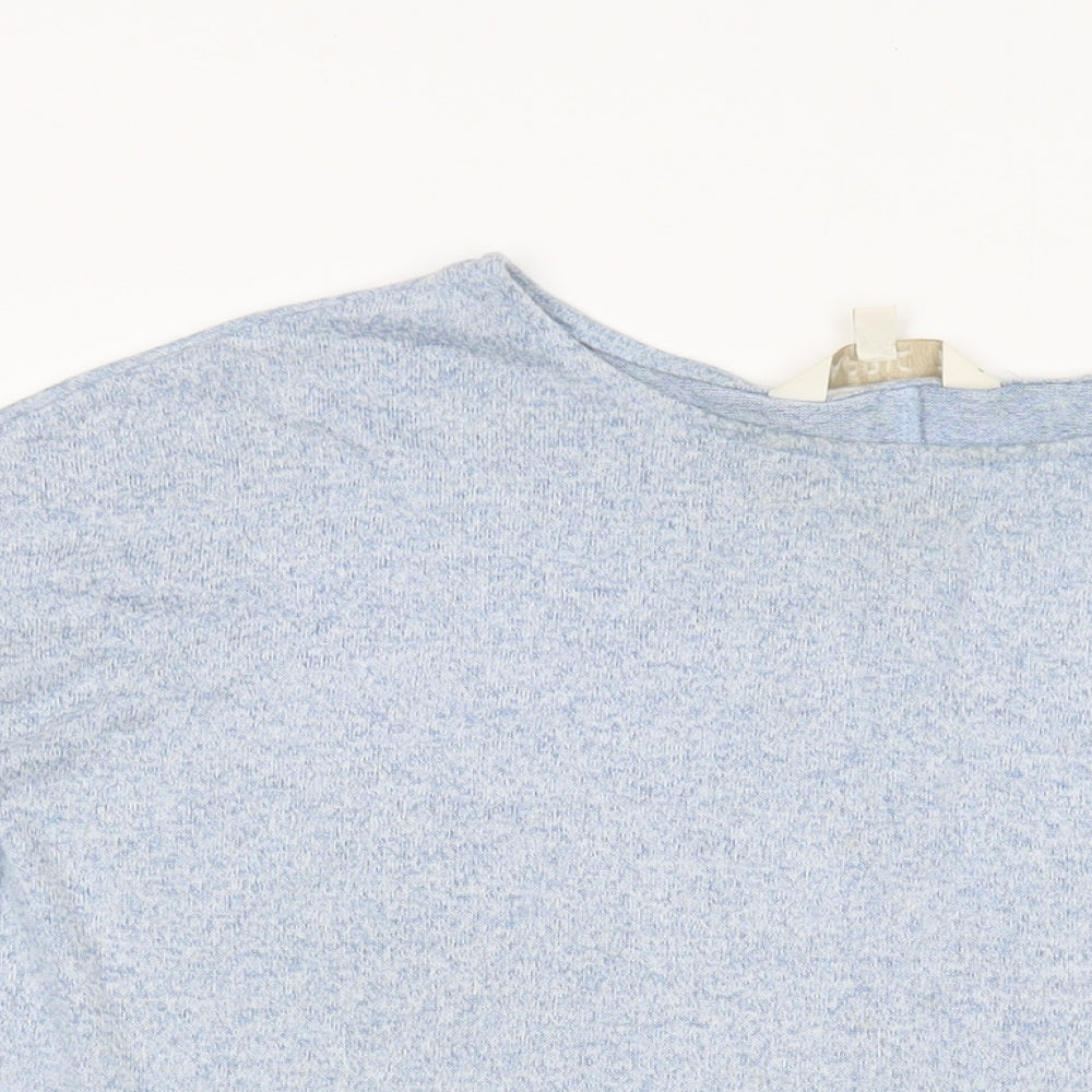 Apricot Womens Blue Viscose Basic Blouse Size 12 Round Neck