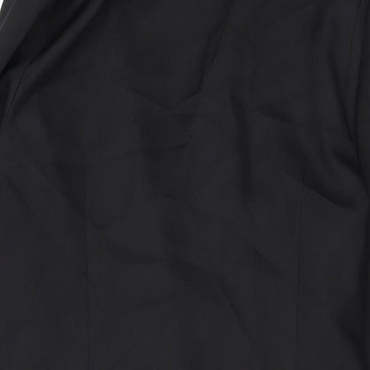 Brand and care label for In the Style women’s black jacket, size UK 14, button