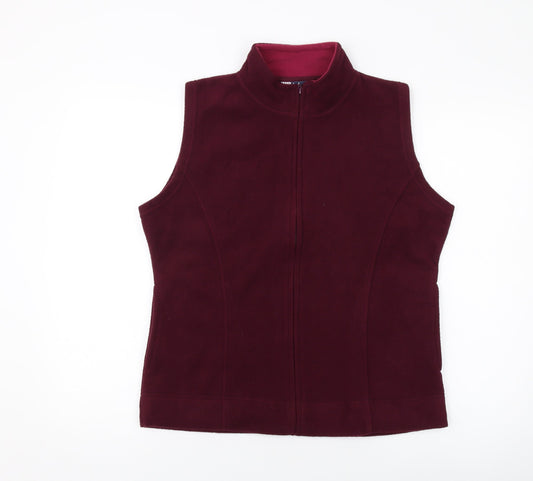 EWM Womens Purple Gilet Jacket Size 14 Zip