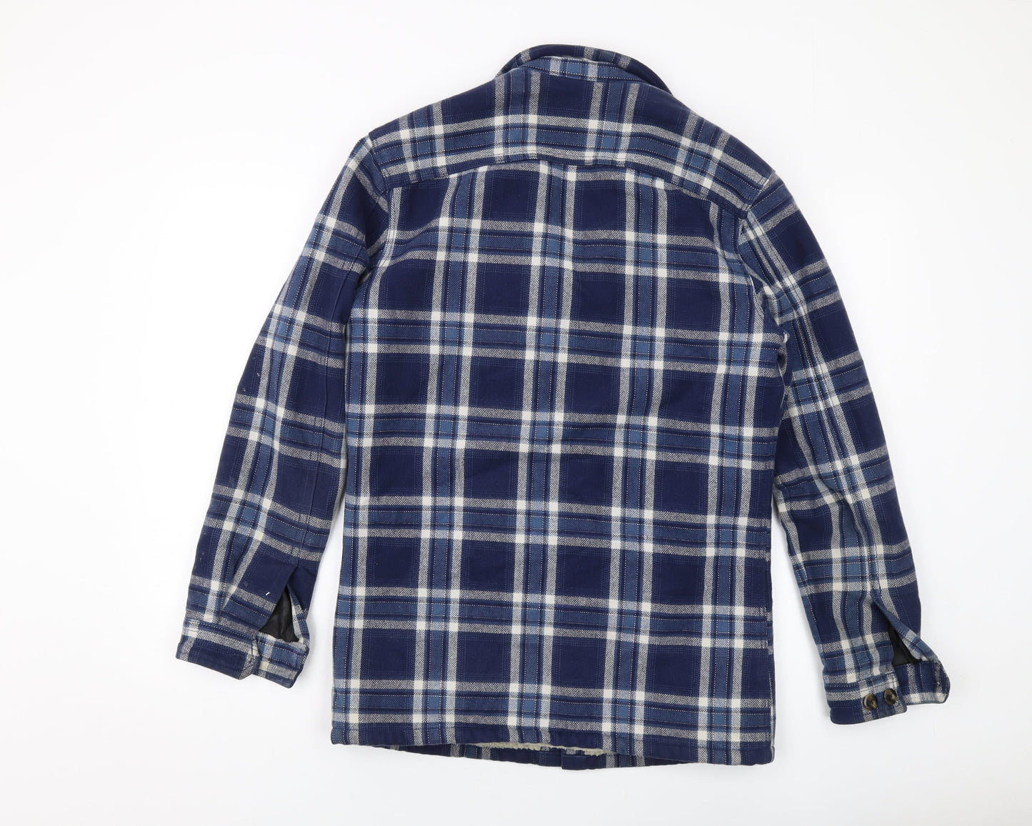 NEXT Mens Black Plaid Jacket Size S Button