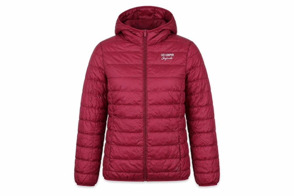 Lee Cooper Womens Red Puffer Jacket Jacket Size 8 Zip