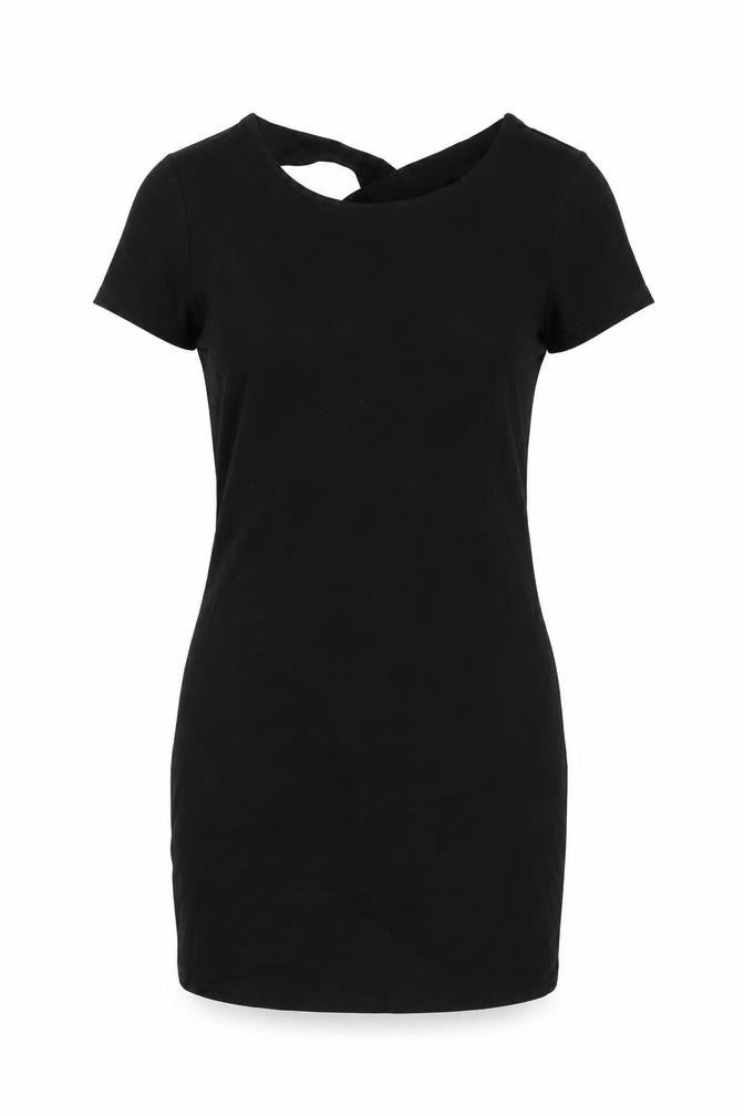 Red Herring Womens Black Viscose Mini Size 8 Round Neck Pullover