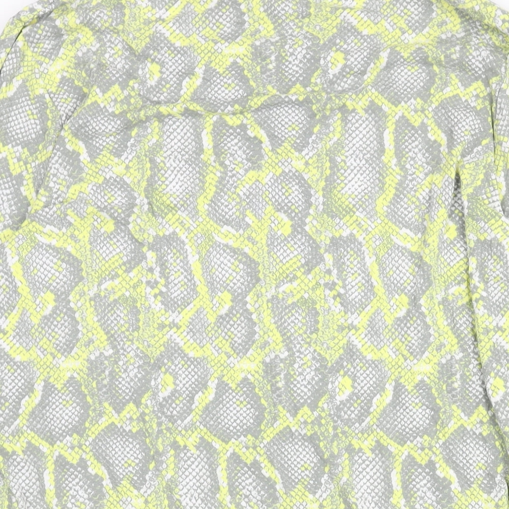 Principles Womens Multicoloured Animal Print Viscose Tunic Blouse Size 16 Round Neck - Snakeskin Print Side Slits