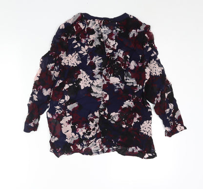 InWear Womens Multicoloured Geometric Viscose Basic Blouse Size 10 Round Neck