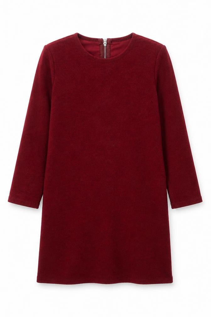 Glamorous Womens Red Polyester Mini Size XS Round Neck Zip