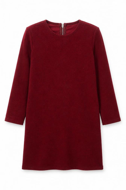 Glamorous Womens Red Polyester Mini Size XS Round Neck Zip