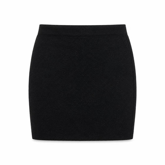 Monki Womens Black Polyester Bandage Skirt Size 28 in - Glitter