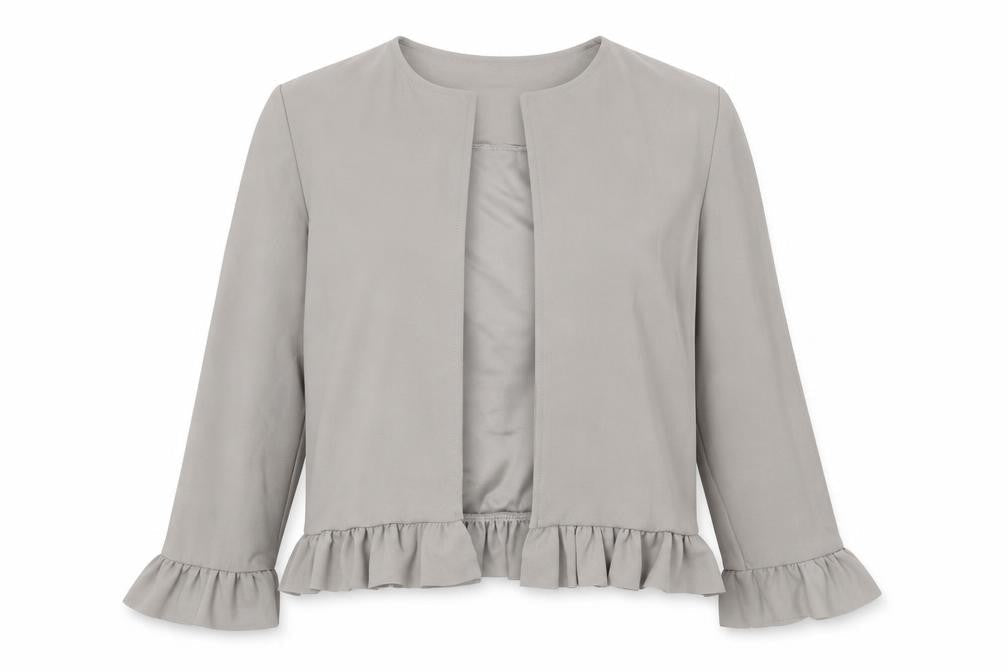 New Look Womens Grey Jacket Size 10 - Frill