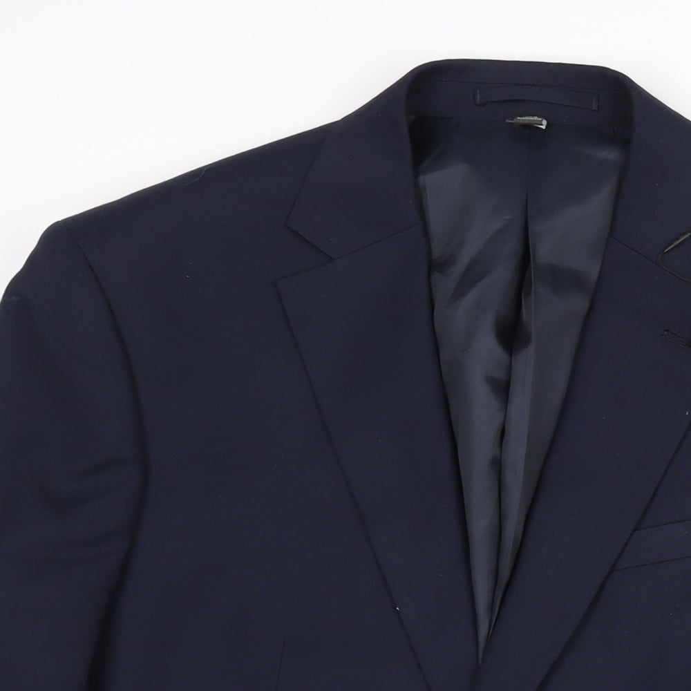 Marks and Spencer Mens Blue Polyester Jacket Suit Jacket Size 40 Regular