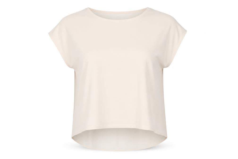 New Look Womens Ivory Polyester Basic Blouse Size 14 Round Neck - Semi Sheer