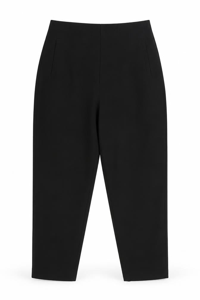 ASOS Womens Black Polyester Trousers Size 12 L27 in Regular Zip - Darted Waist