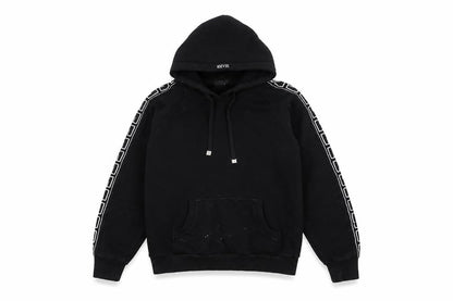 Siarr Mens Black Cotton Pullover Hoodie Size S