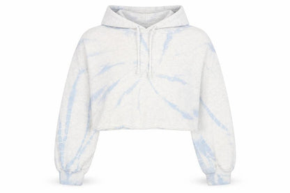 H&M Womens Blue Geometric Cotton Pullover Hoodie Size M Pullover
