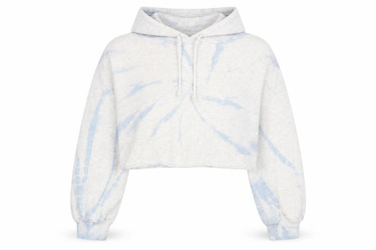 H&M Womens Blue Geometric Cotton Pullover Hoodie Size M Pullover