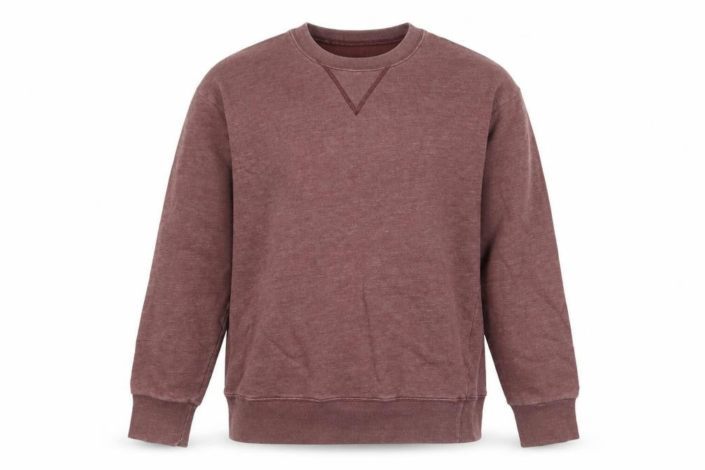 Zara Mens Red Cotton Pullover Sweatshirt Size M