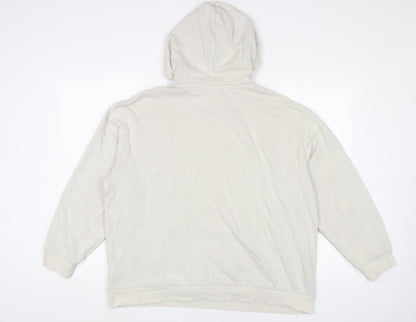 H&M Womens Beige Cotton Pullover Hoodie Size L Pullover - Los Angeles