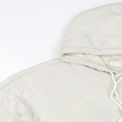 H&M Womens Beige Cotton Pullover Hoodie Size L Pullover - Los Angeles