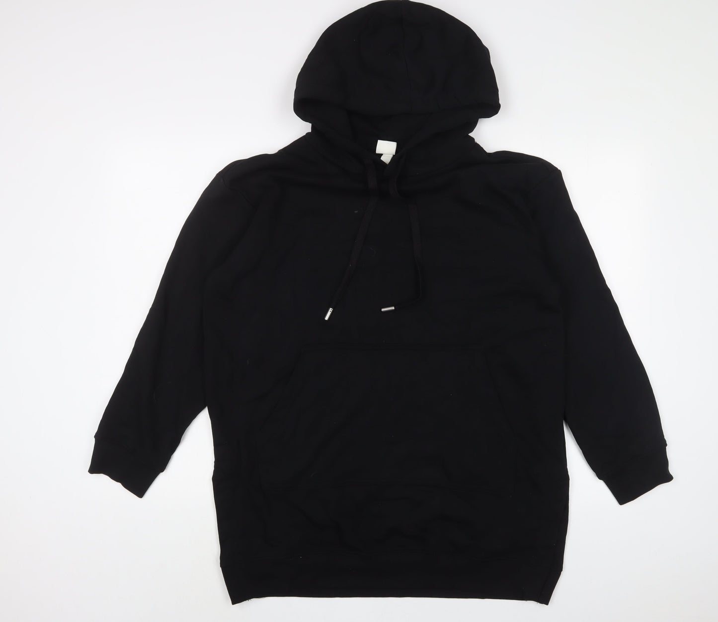 H&M Mens Black Cotton Pullover Hoodie Size S