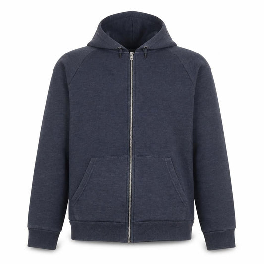 Topman Mens Blue Cotton Full Zip Hoodie Size L