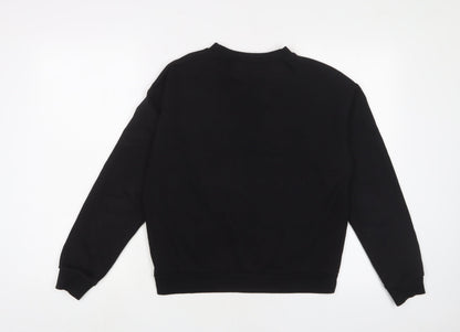 H&M Womens Black Cotton Pullover Sweatshirt Size S Pullover