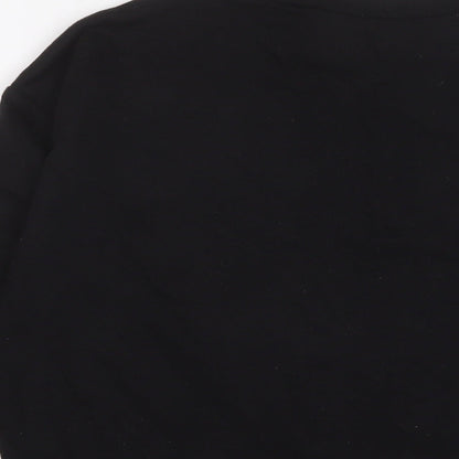 H&M Womens Black Cotton Pullover Sweatshirt Size S Pullover