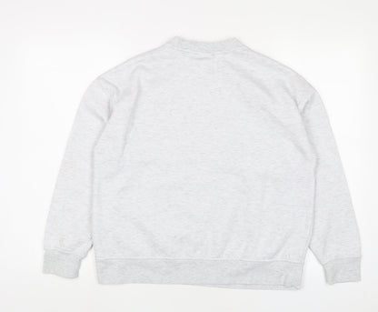 Preloved Lilo & Stitch Womens Grey Cotton Pullover Sweatshirt Size 10 Pullover - 10/12 - Back
