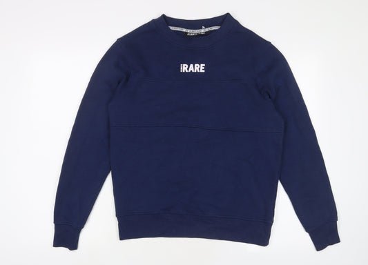 Always Rare Mens Blue Cotton Pullover Sweatshirt Size S