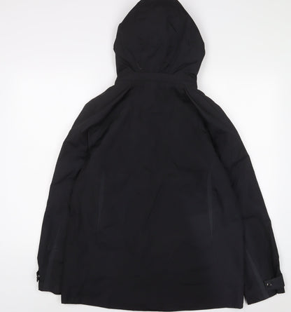 Hawke & Co Womens Black Jacket Coat Size 12 Zip - Zip Pockets