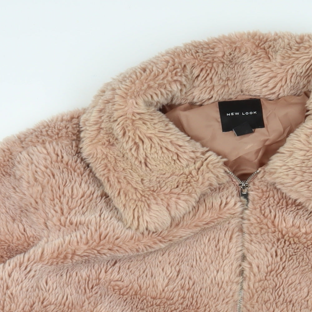 New Look Womens Pink Jacket Size L Zip
