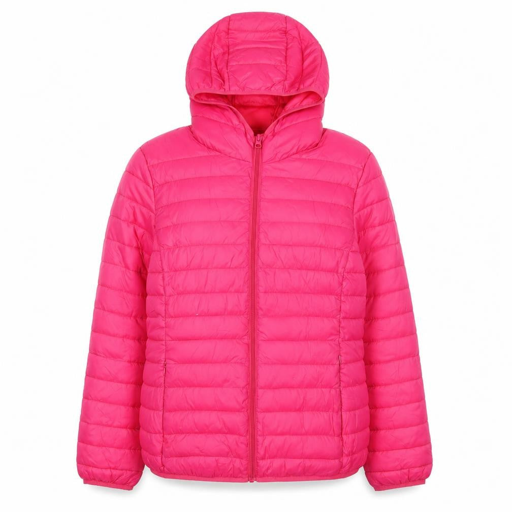 Blue Motion Womens Pink Puffer Jacket Jacket Size 12 Zip - Zip Pockets