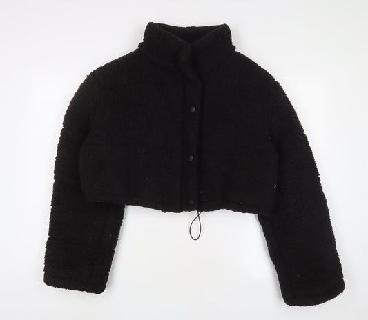 Boohoo Womens Black Jacket Size 12 Zip