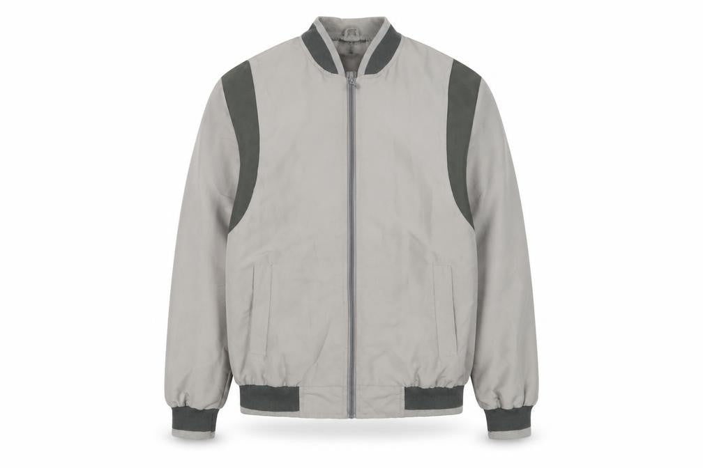 JCB Mens Grey Bomber Jacket Jacket Size L Zip