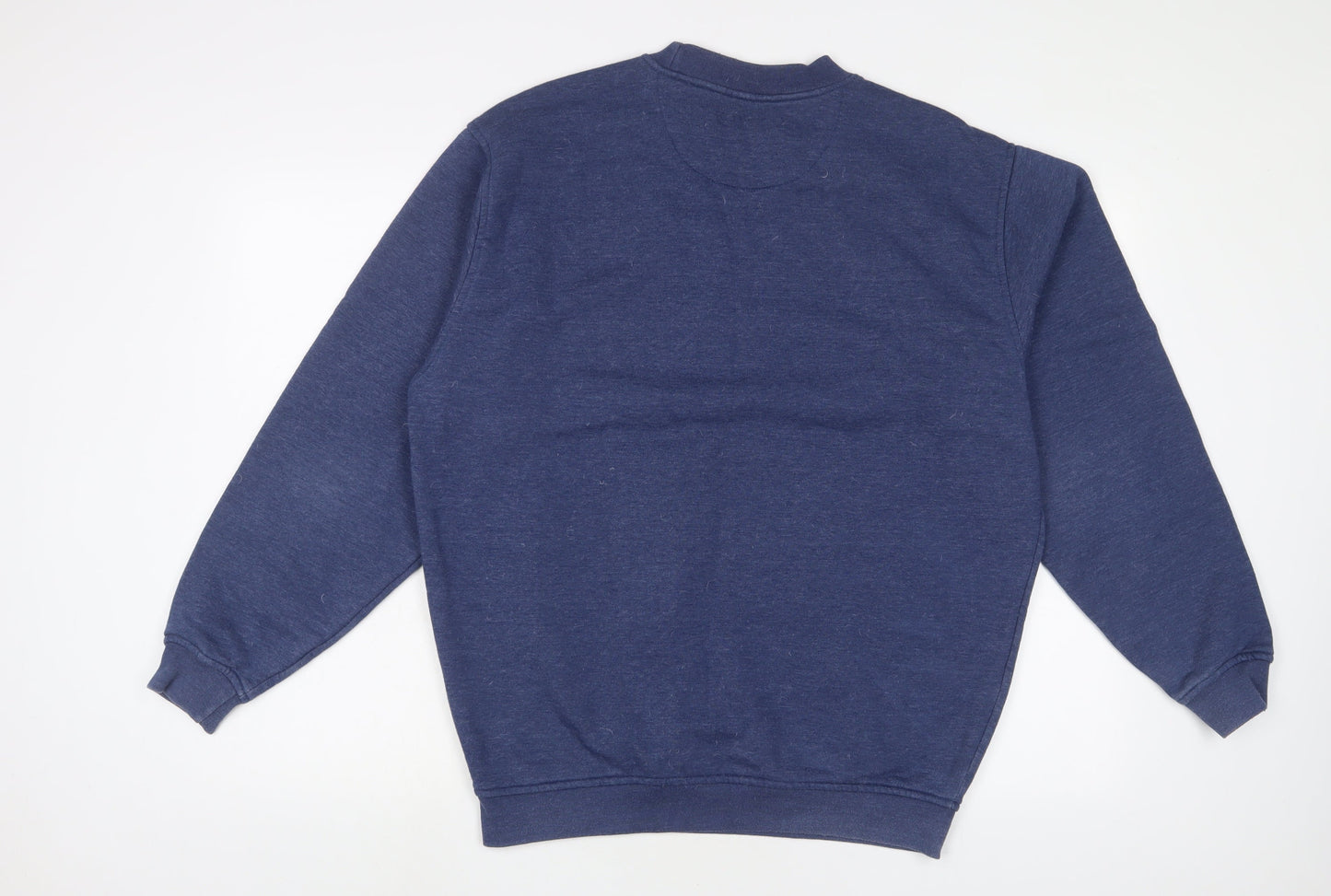 EWM Mens Blue Cotton Pullover Sweatshirt Size M