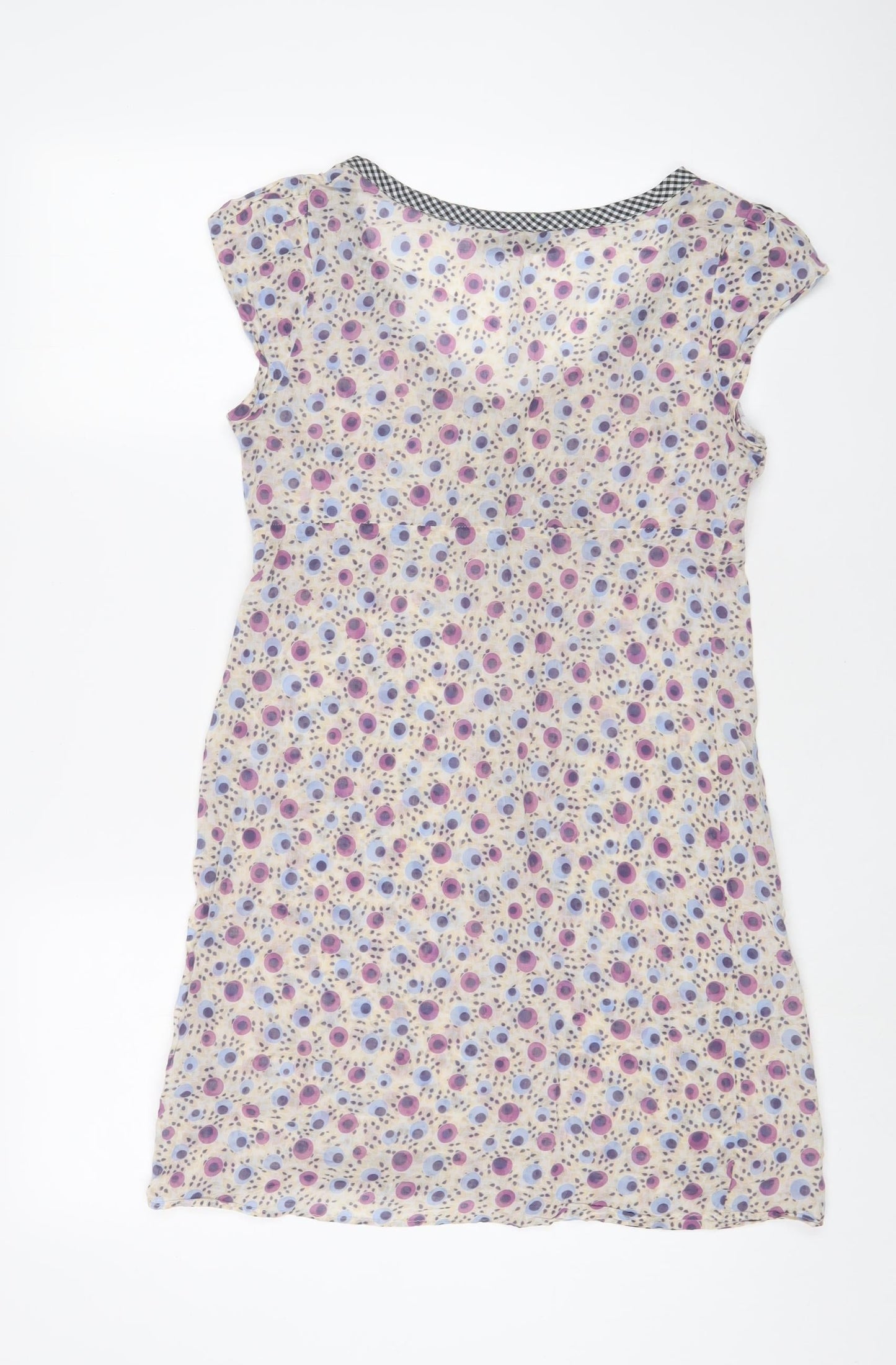 Zara Womens Multicoloured Floral Cotton A-Line Size S Scoop Neck Pullover