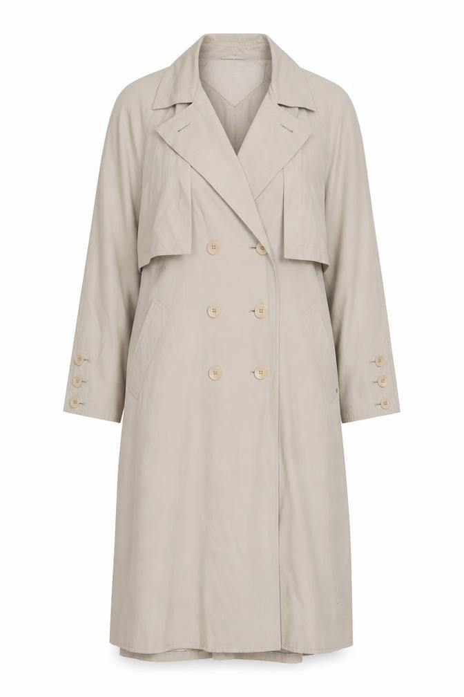 Four seasons Womens Beige Overcoat Coat Size 14 Button