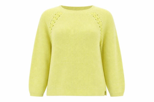 M&Co Womens Green Crew Neck Cotton Pullover Jumper Size 14