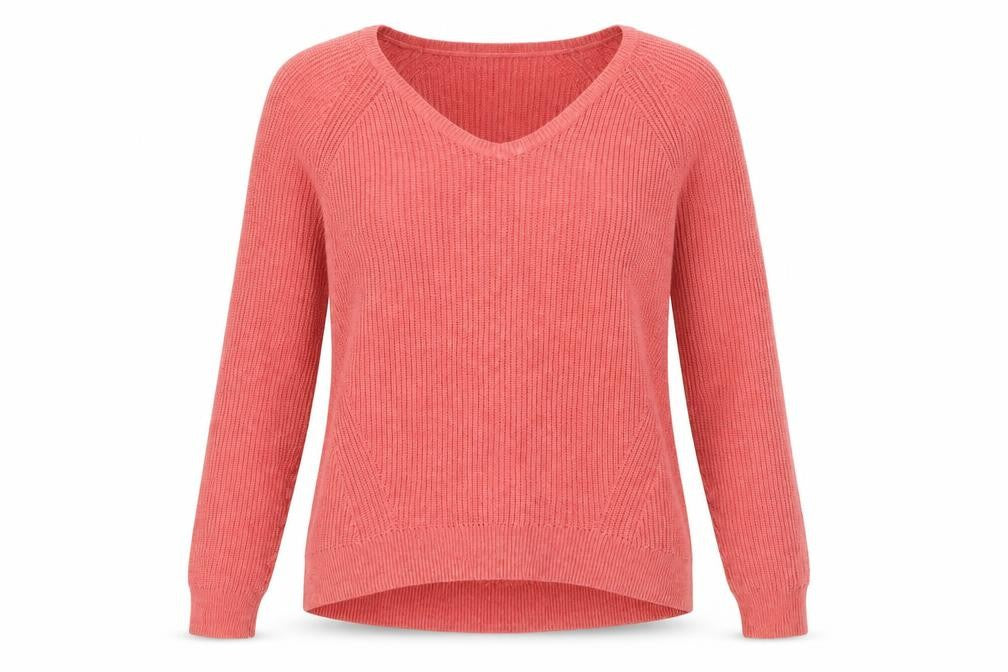 Gap Womens Pink V-Neck Wool Pullover Jumper Size M