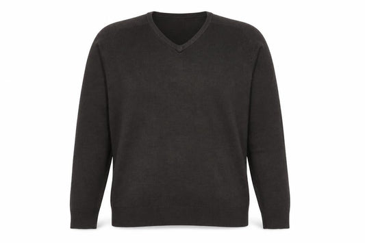 Marks & Spencer Mens Grey V-Neck Acrylic Pullover Jumper Size M Long Sleeve